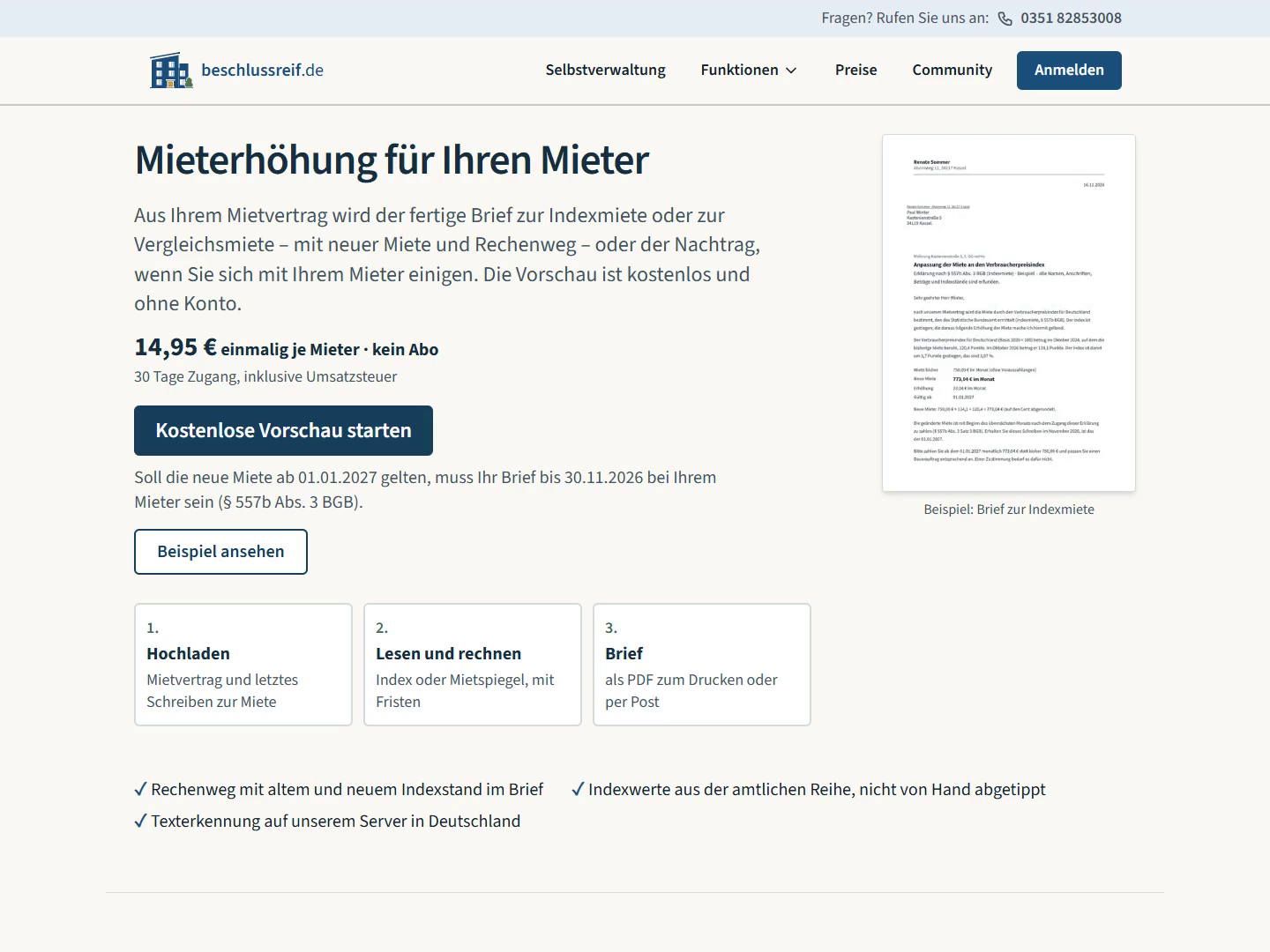 Vorschaubild zum vorhandenen Ablaufvideo: Mieterhöhung vorbereiten.
